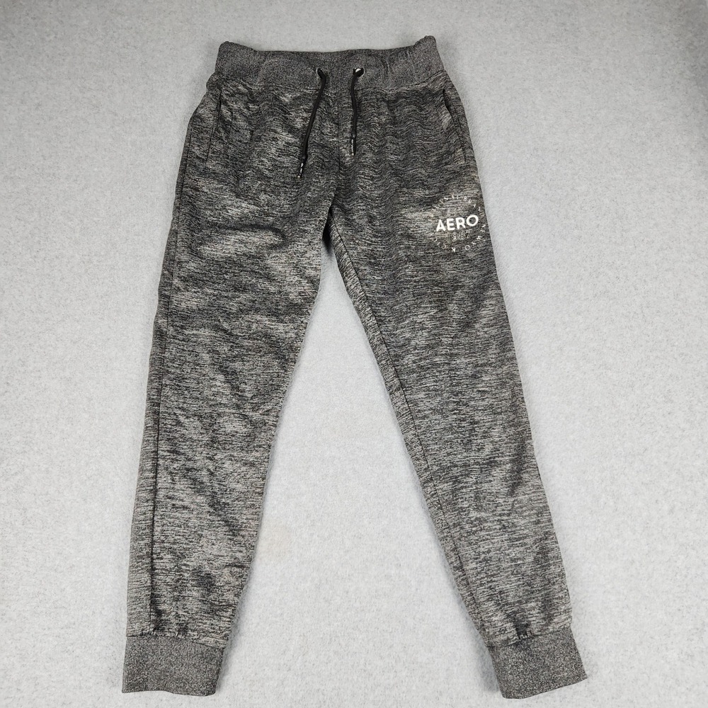 Aeropostale 1987 Joggers Pants Womens Small Gray Drawstring Waist Athletic Fit